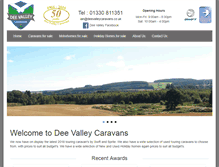 Tablet Screenshot of deevalleycaravans.co.uk